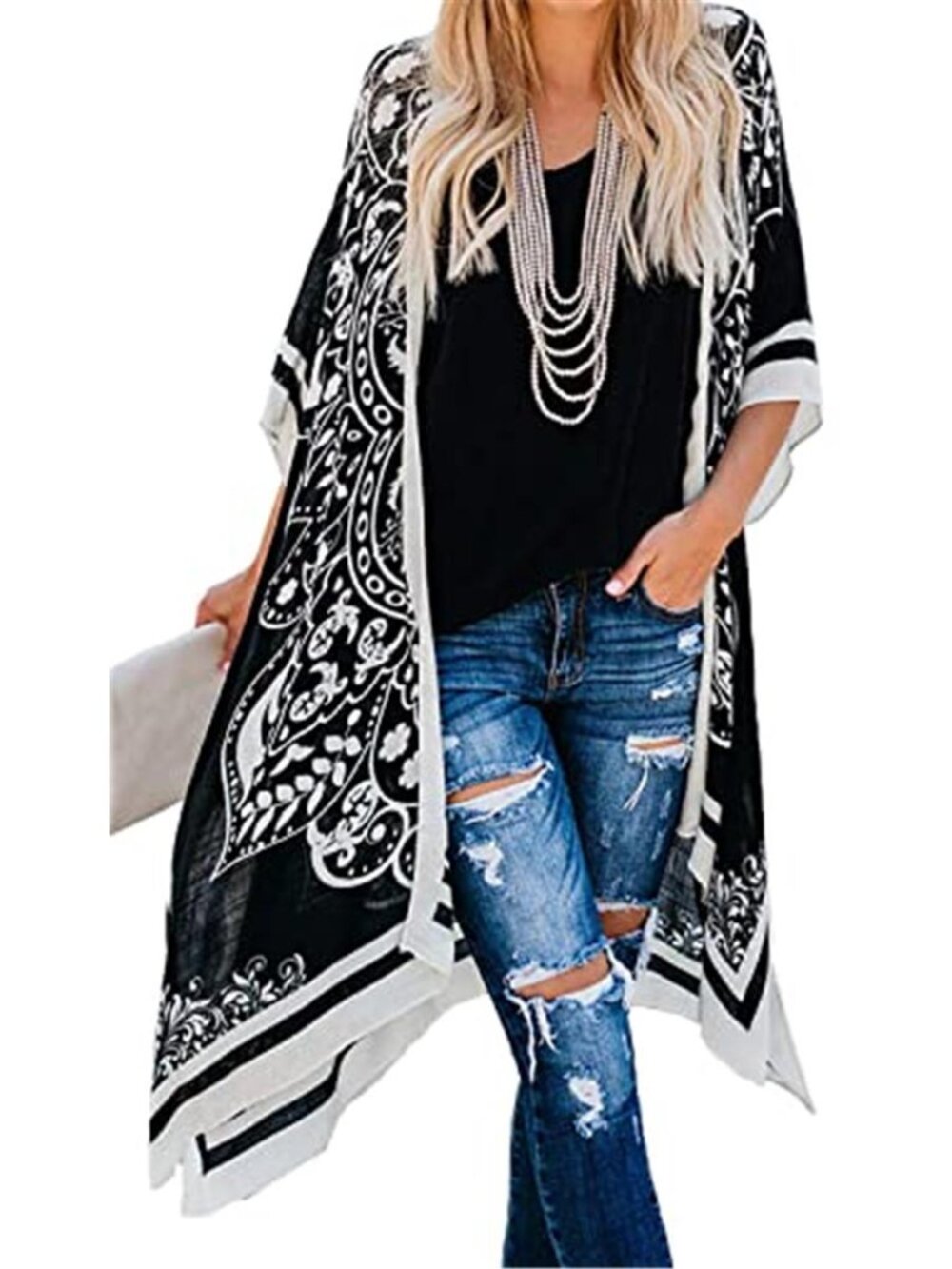 Women's Kimono Swimsuit Coverups Summer Beach Loose Cardigans